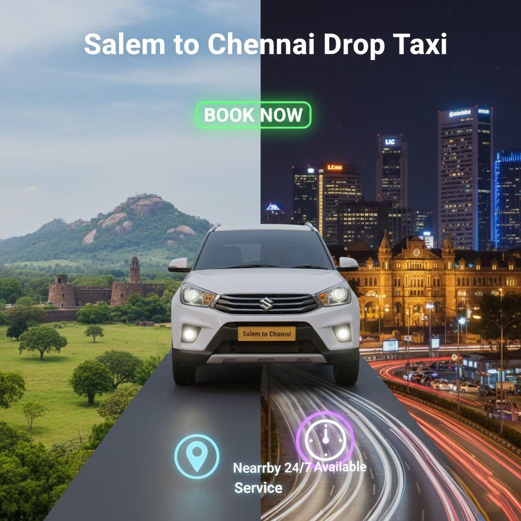 Salem to Chennai Drop Taxi