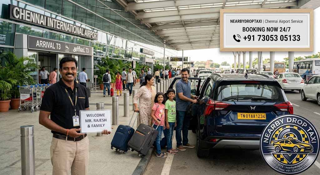 Chennai airport to Vellore taxi pickup service